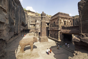 ellora höhlen alter hinduistischer felsentempel