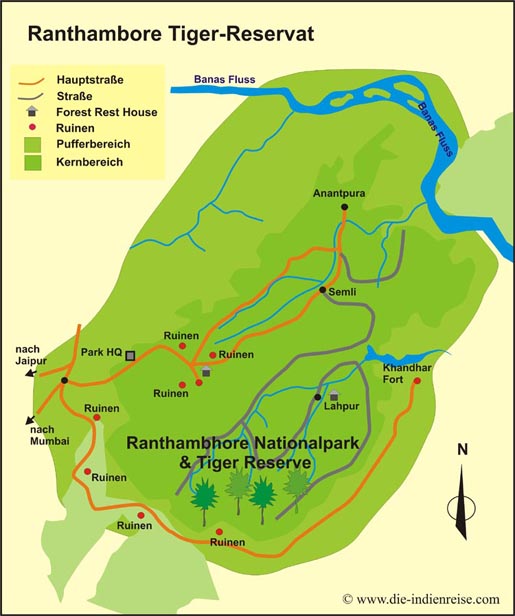 Ranthambore Tiger Reservat Nationalpark