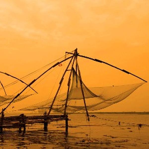 chinesische Fischernetze – Rundreise Südindien / Kerala Reise